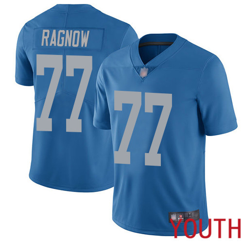 Detroit Lions Limited Blue Youth Frank Ragnow Alternate Jersey NFL Football #77 Vapor Untouchable->youth nfl jersey->Youth Jersey